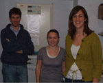 Dr Helen Baldwin with Lyndsey Harris & Prof Gerard Graham